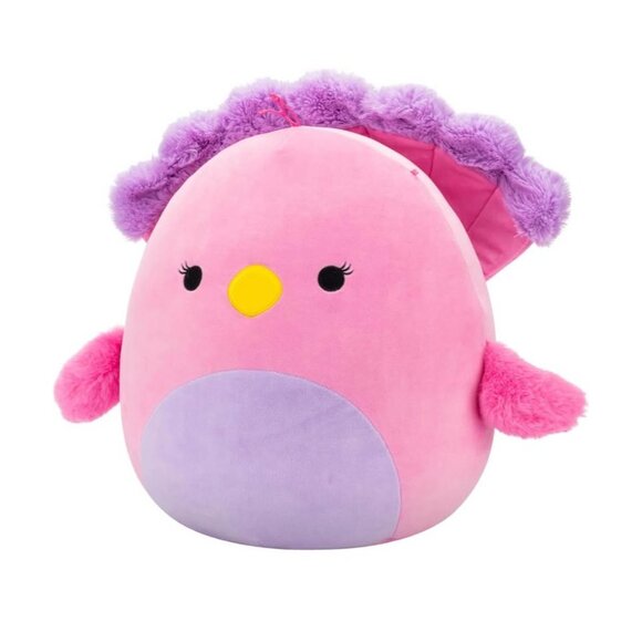 Squishmallows Original 14in Sweetpea The Pink and Purple Peacock – Official Jazw - Picture 2 of 3